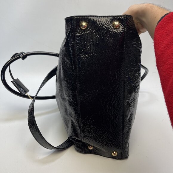 Michael Kors Hamilton Large Saffiano Leather Bag Golden Padlock & Key Black - Picture 9 of 14